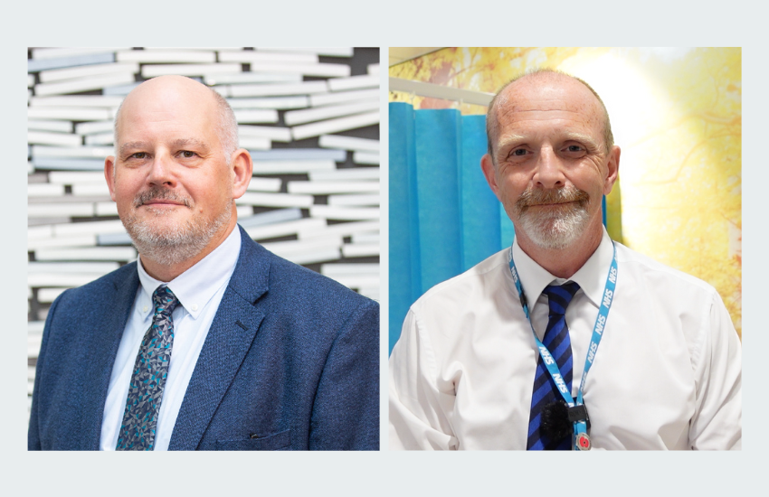 NBT CFO Glyn Howells and UHBW CEO Stuart Walker