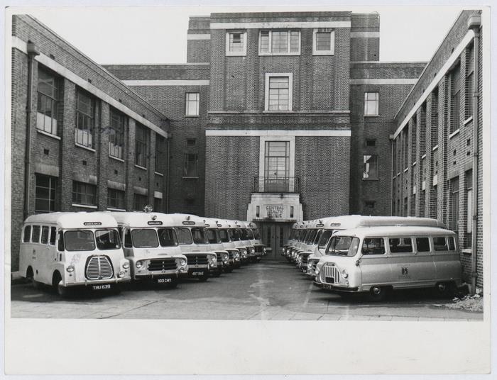 Fleet of ambulances - Central Health Clinic in the 1950s