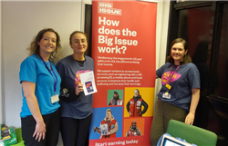 Jade King, Peer Support Lead at the Hepatitis C Trust, Sally Tilden, UHBW Hepatology Clinical Nurse Specialist and Annie Archer, UHBW Hepatology Registrar 
